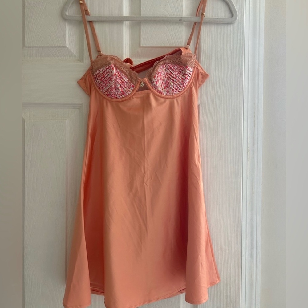 bydee orphic slip dress orange